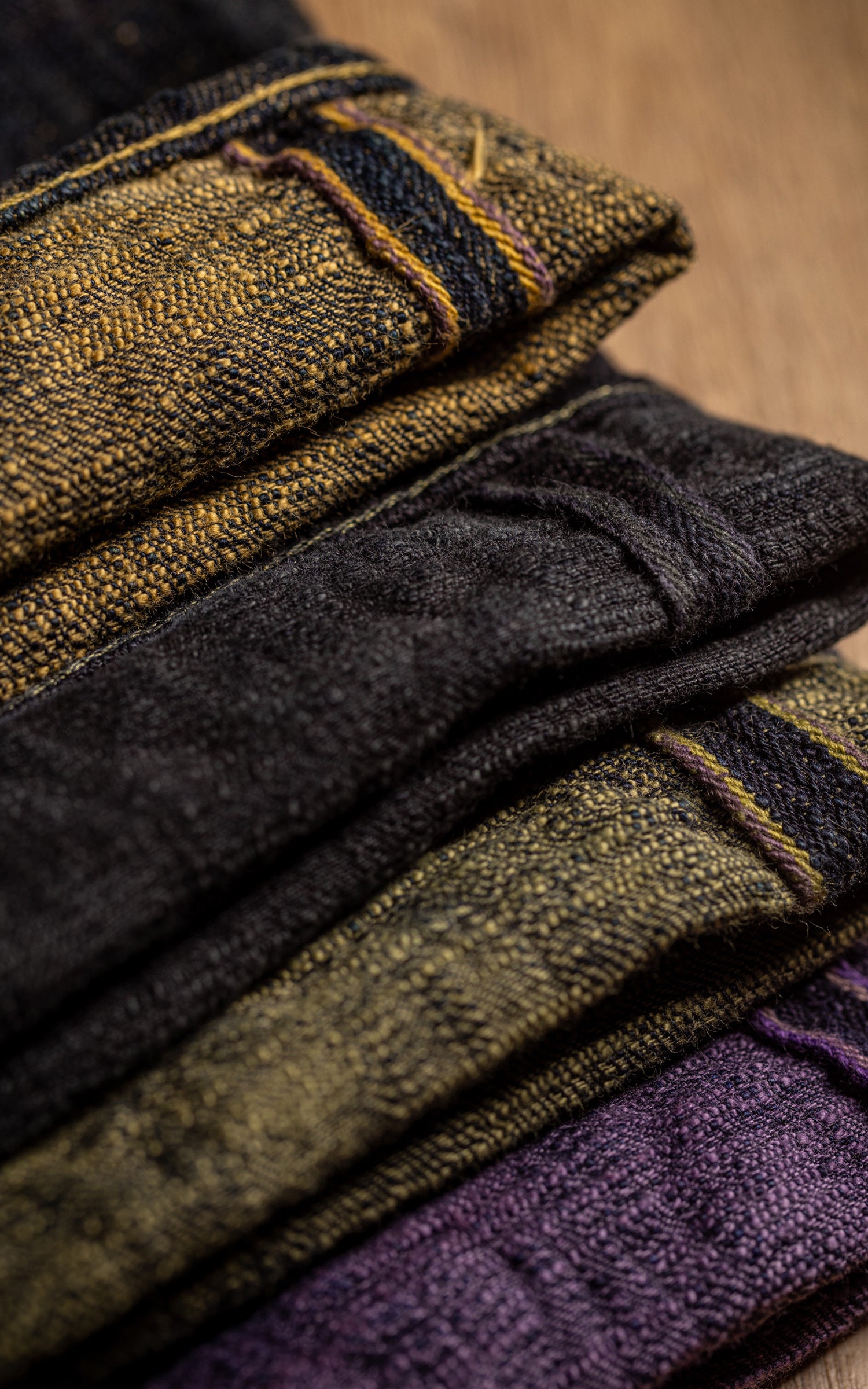 ONI Denim 277-BUMPY Just Right Straight Purple (Murasaki) 17oz