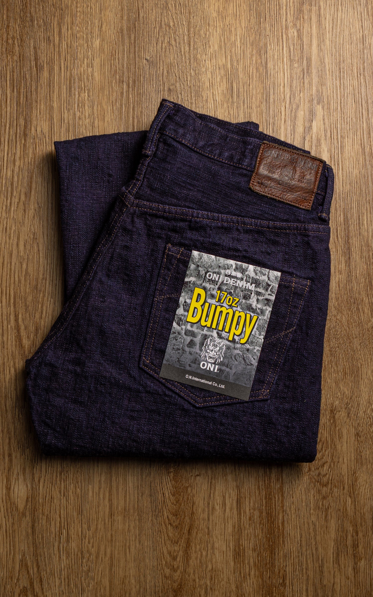 ONI Denim 277-BUMPY Just Right Straight Purple (Murasaki) 17oz