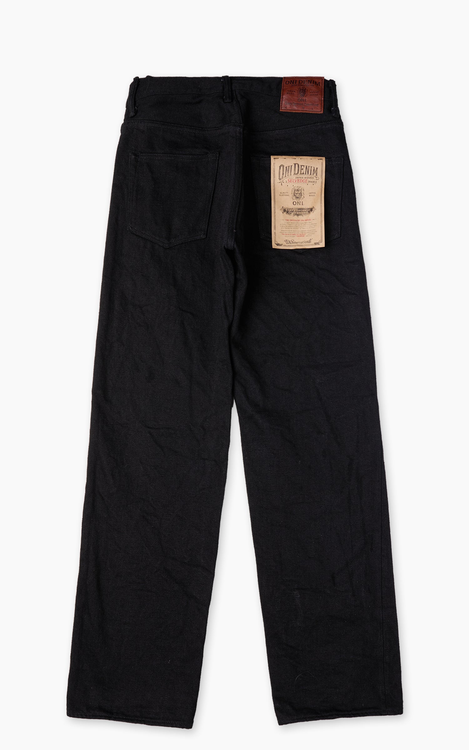 ONI Denim 200ZR-BKBK "Secret Black Denim" Wide Straight Jeans 20oz