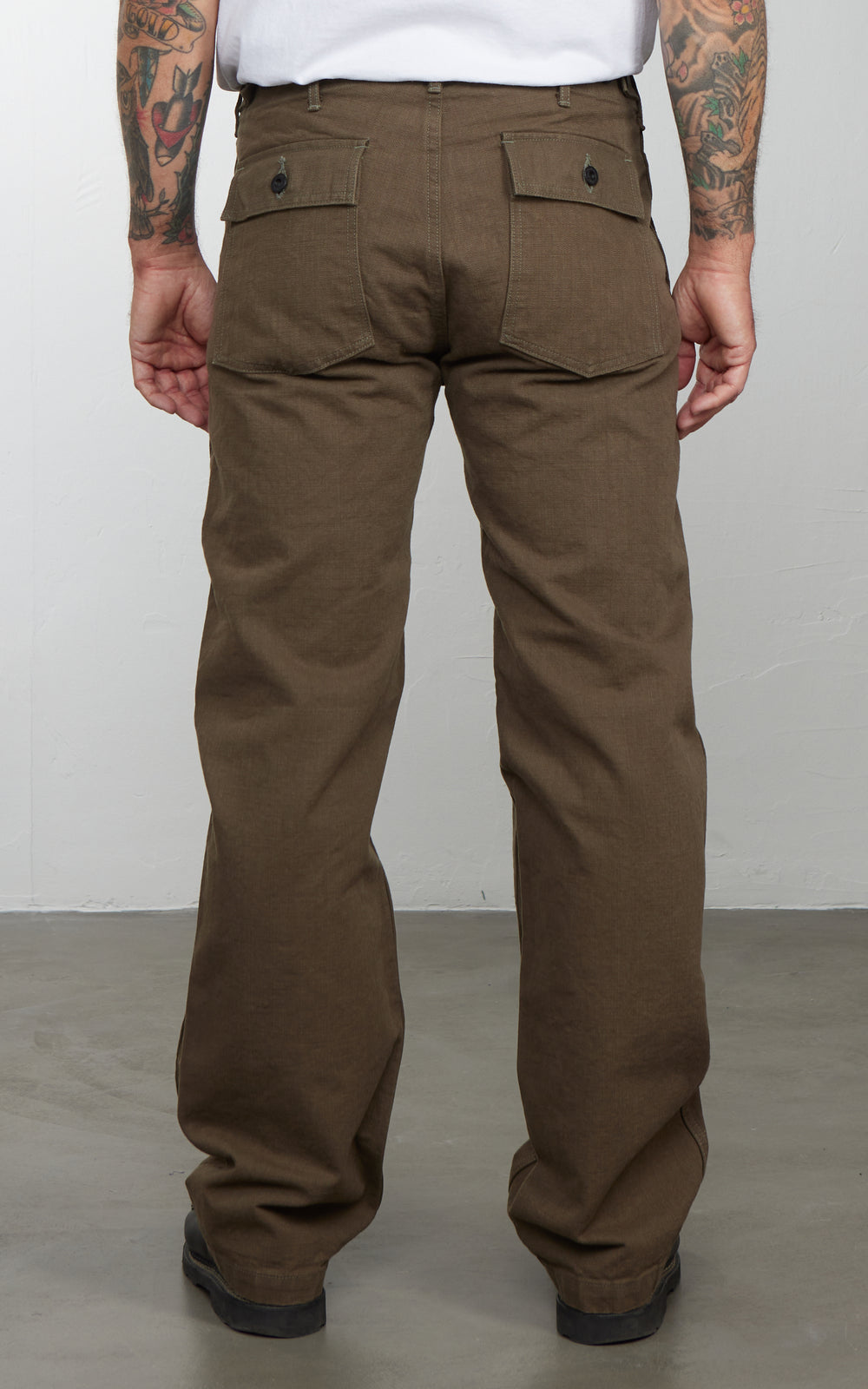 ONI Denim 207-HOX-OLB Baker Pants Sulfur Dye Heavy Oxford Olive Brown 13oz