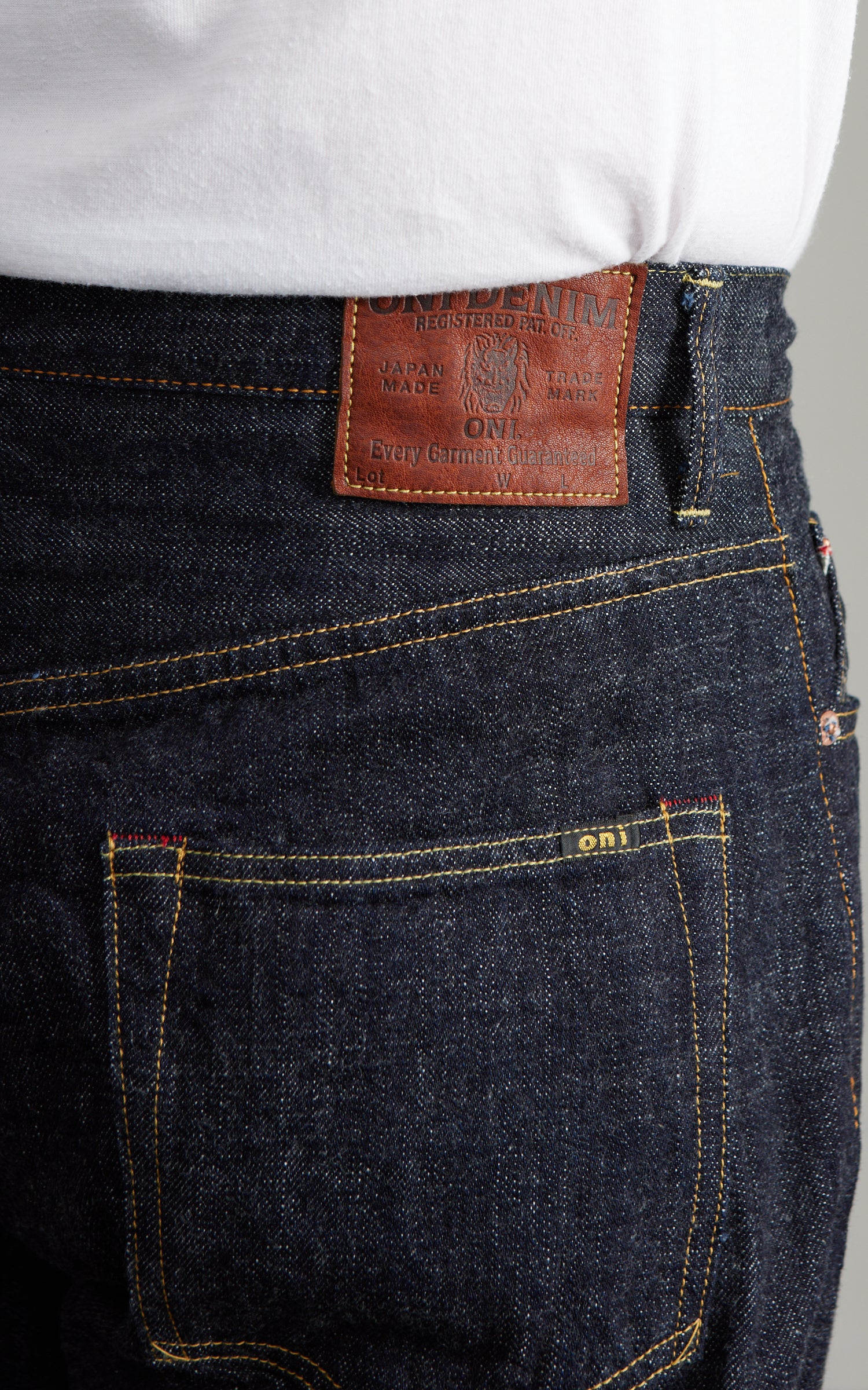 ONI Denim 222-LS13.5 Super Wide Straight Long Slab Denim Indigo 13.5oz