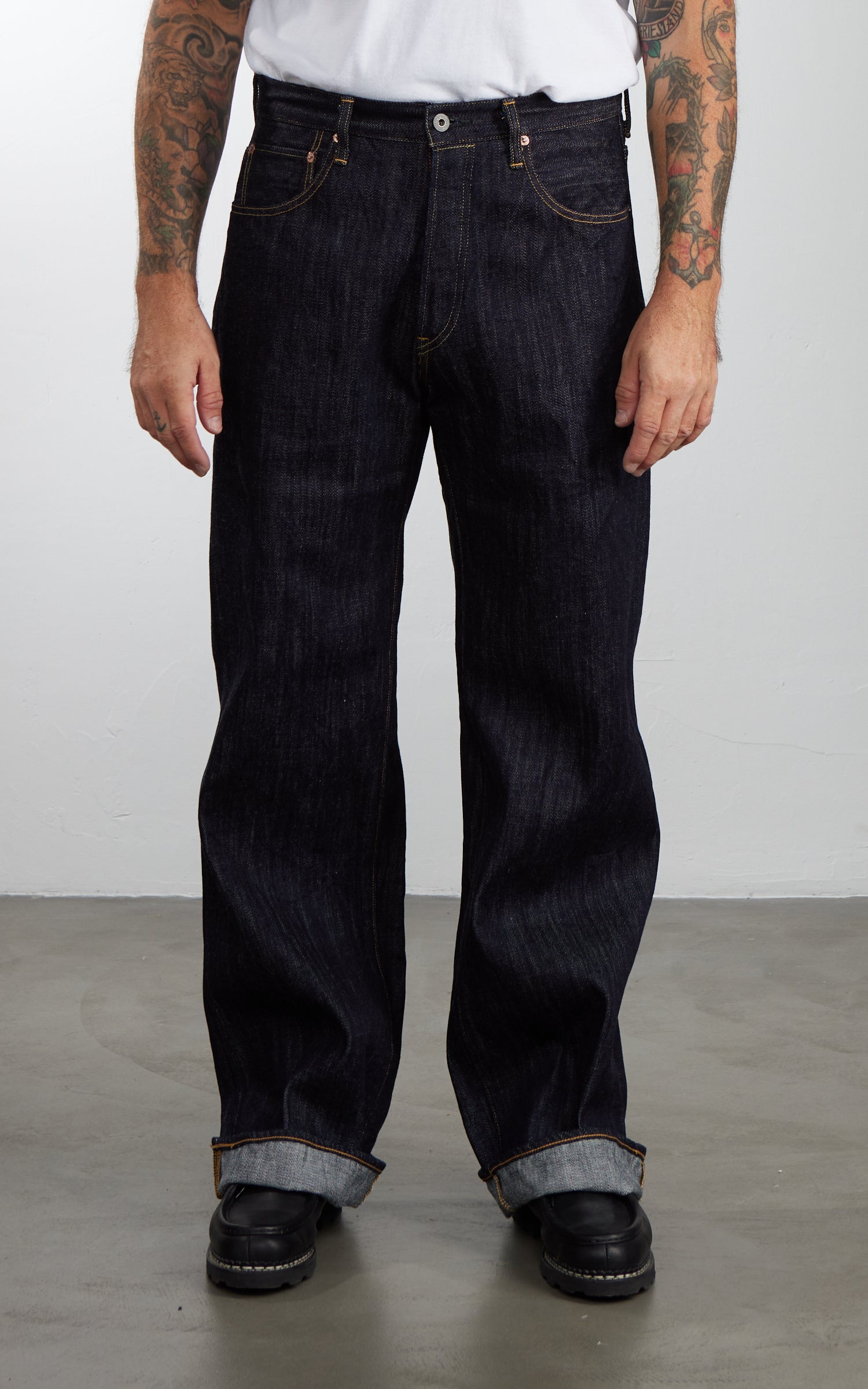 ONI Denim 222-LWD Super Wide Straight Loose Weave Denim Indigo 12oz
