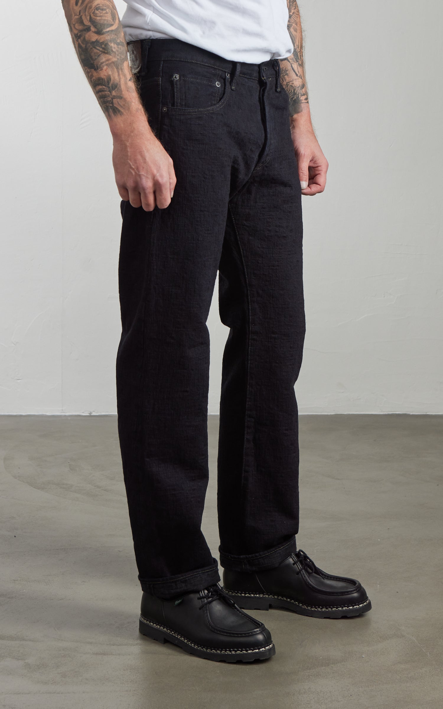 ONI Denim 277-BUMPY Just Right Straight Black (Kuro) 17oz