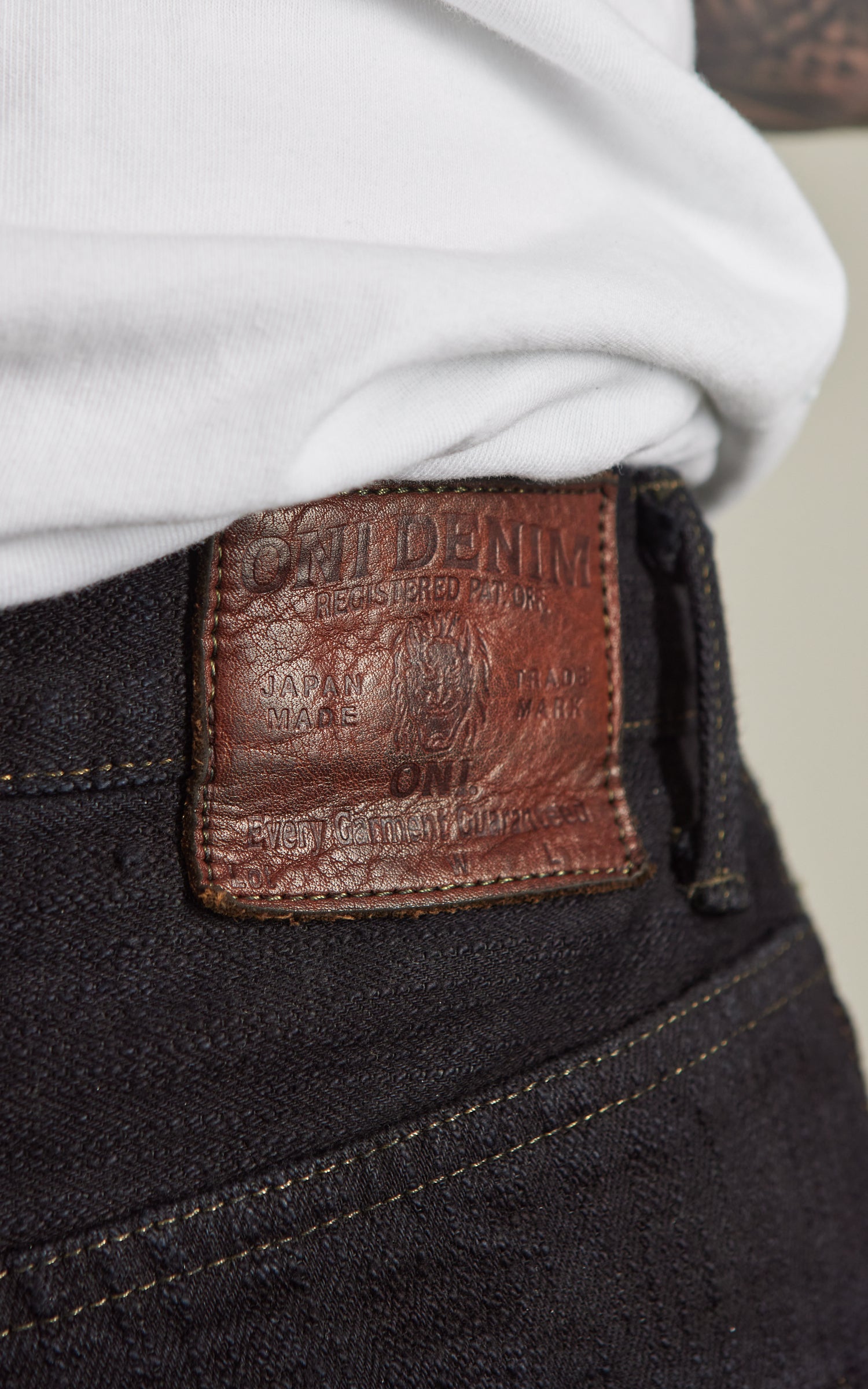 ONI Denim 277-BUMPY Just Right Straight Black (Kuro) 17oz