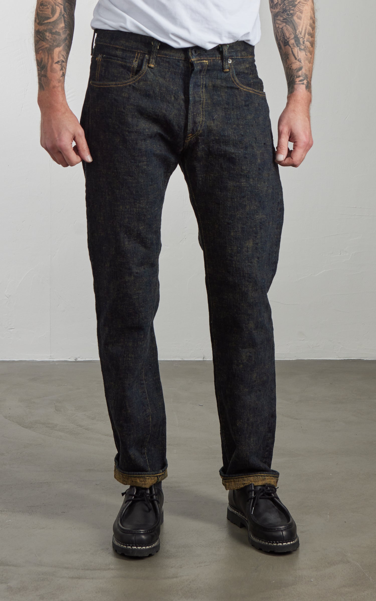 ONI Denim 277-BUMPY Just Right Straight Earth Yellow (Oudo) 17oz