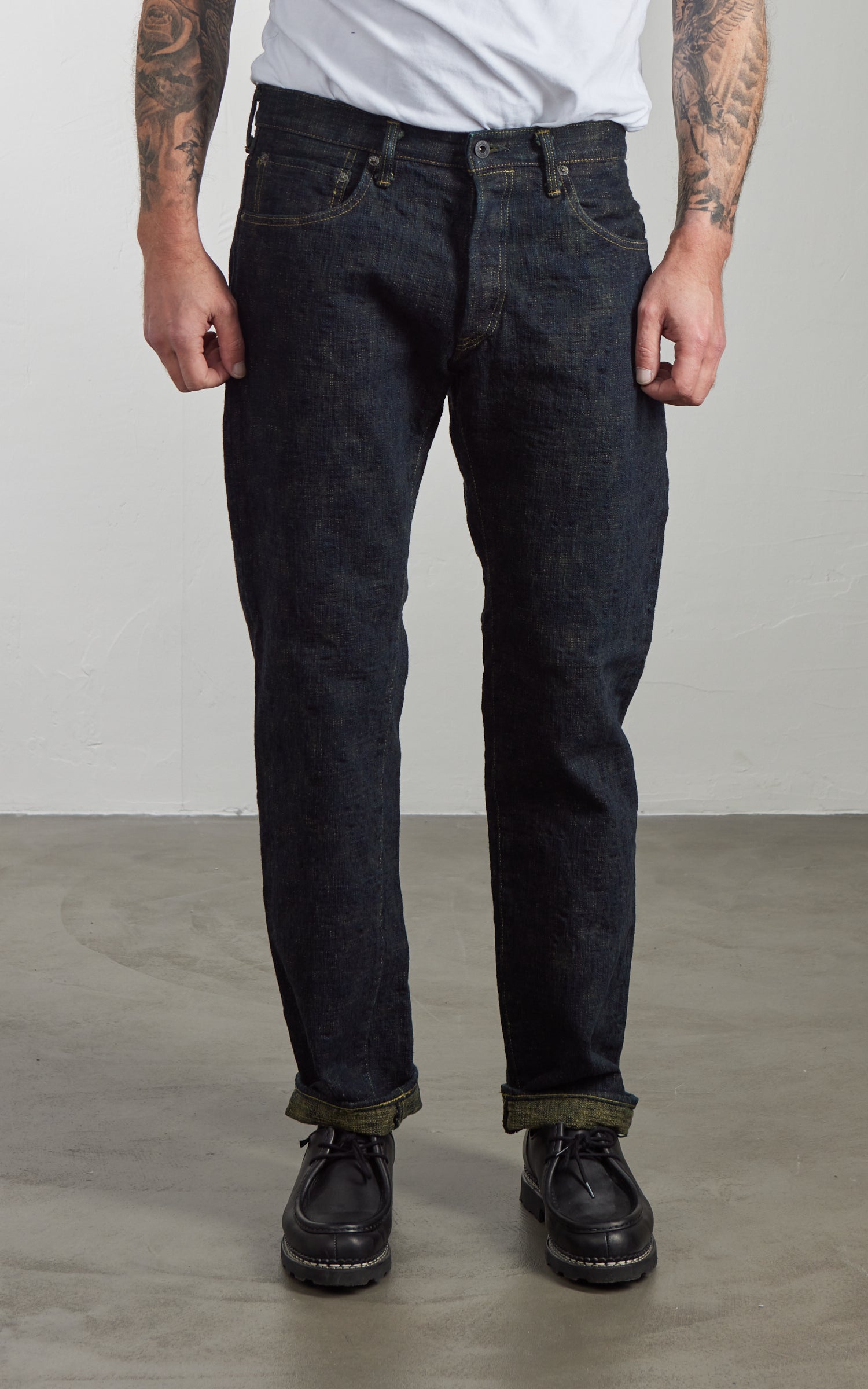 ONI Denim 277-BUMPY Just Right Straight Grass Green (Kusaki) 17oz
