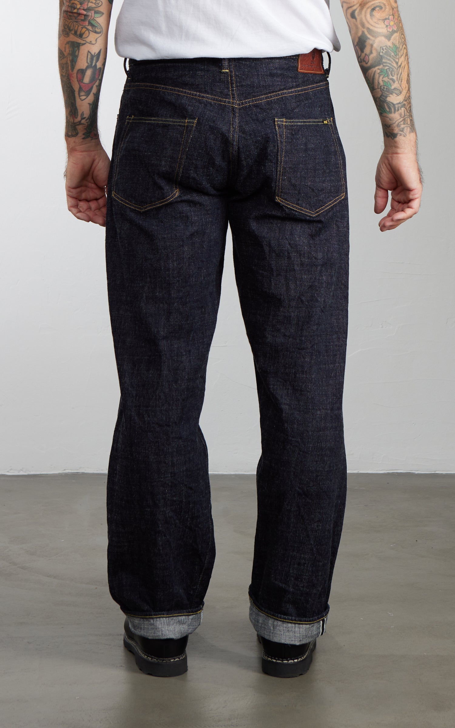 ONI Denim 822-LS13.5 Super Wide Tapered Long Slab Denim Indigo 13.5oz