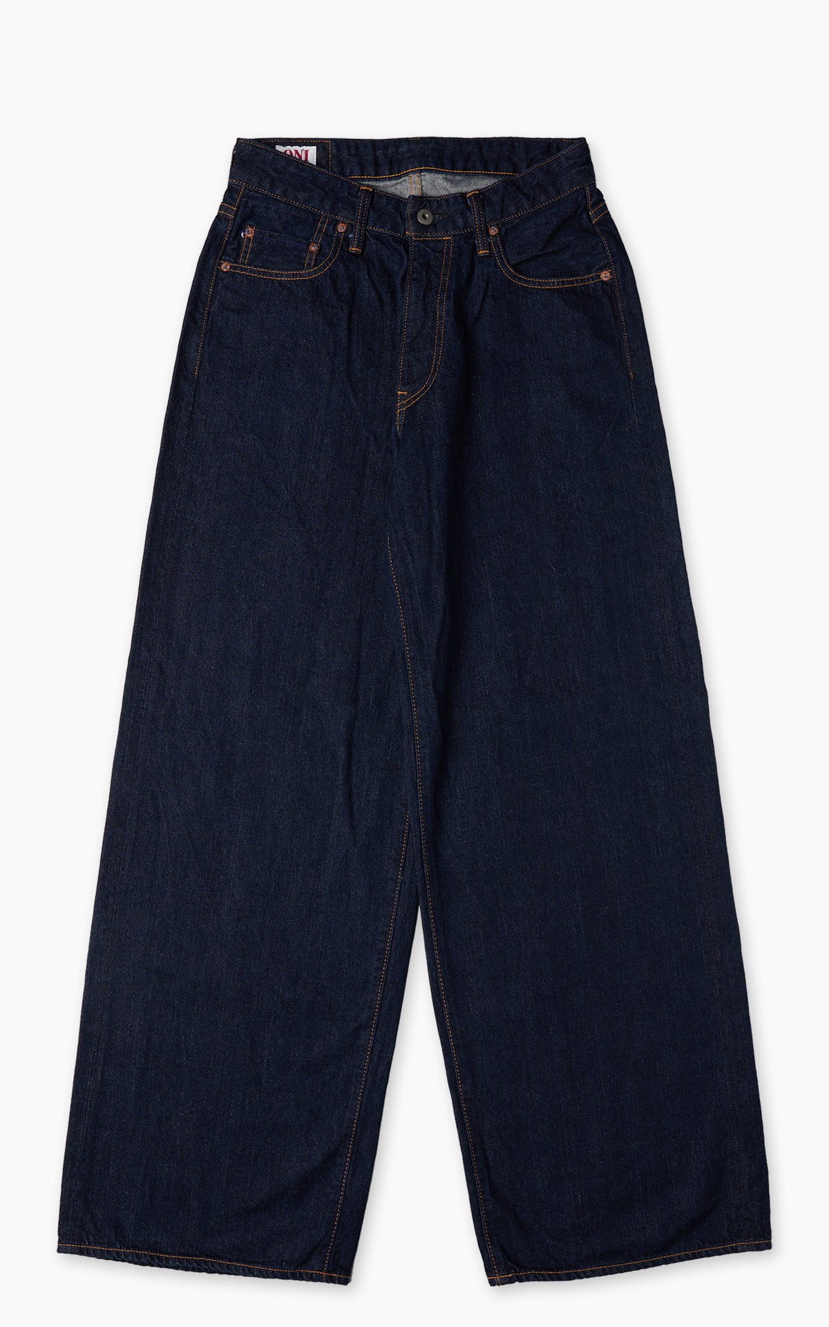 ONI Denim L722-12Z Ladies Super Wide Straight Selvedge Denim Indigo 12oz