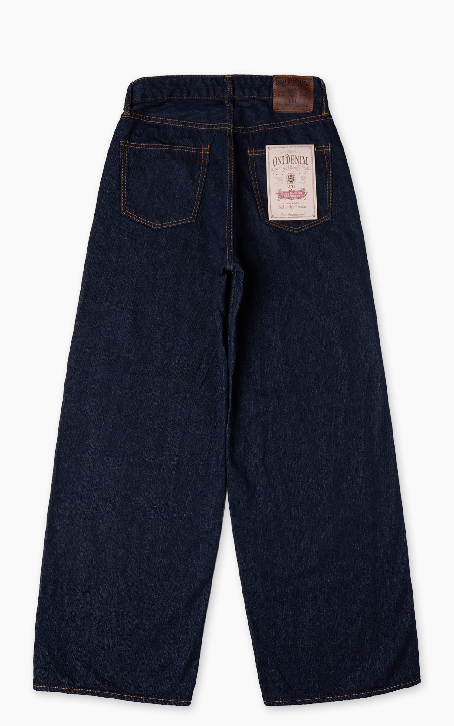 ONI Denim L722-12Z Ladies Super Wide Straight Selvedge Denim Indigo 12oz