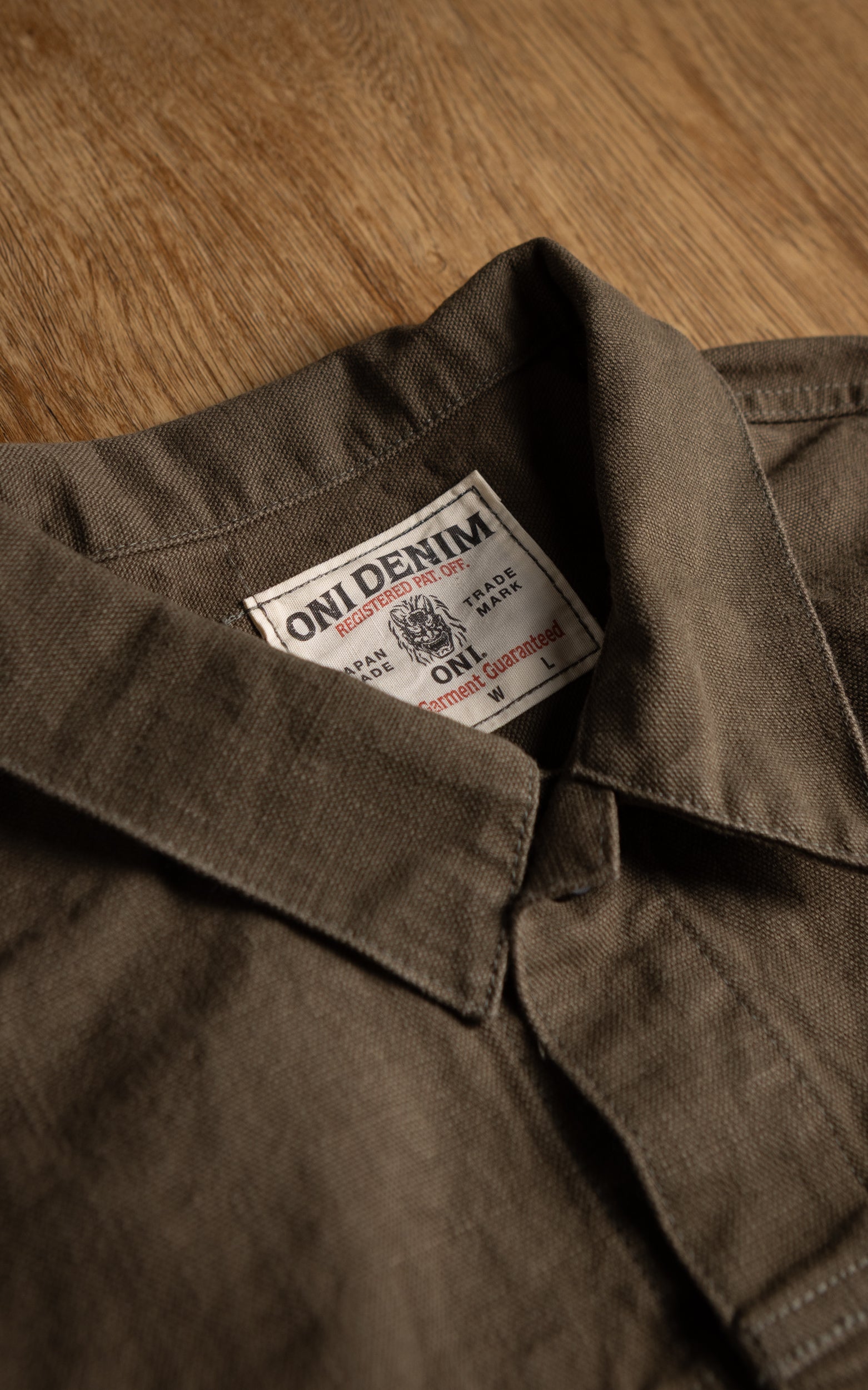 ONI Denim 01507L-HOX-OLB Type I Jacket Sulfur Dyed Heavy Oxford Olive Brown 13oz