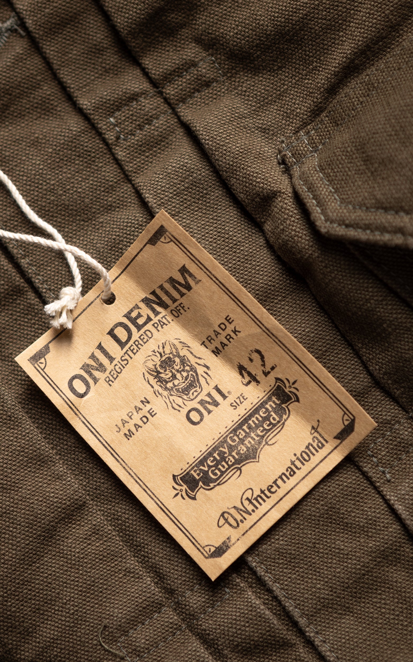 ONI Denim 01507L-HOX-OLB Type I Jacket Sulfur Dyed Heavy Oxford Olive Brown 13oz