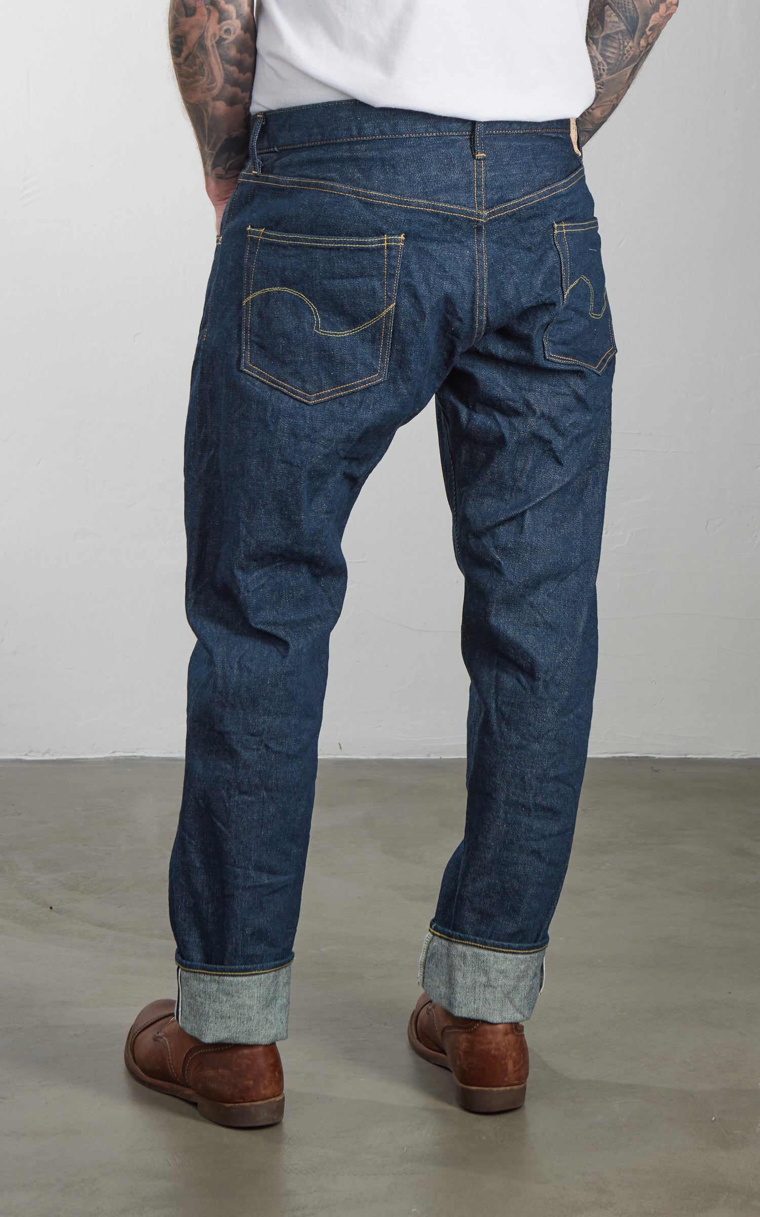 ONI Denim 121S-Ishikawadai Relax Tapered Stretch Denim Indigo 15oz