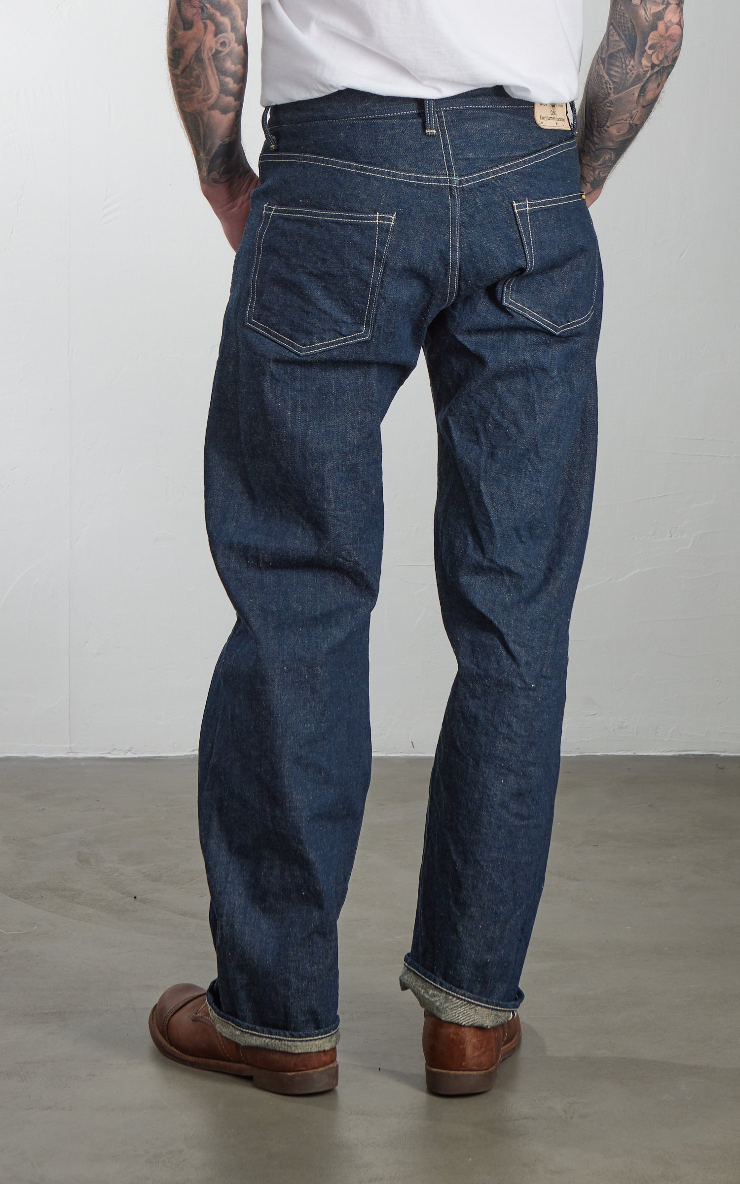 ONI Denim 200-Ishikawadai Wide Straight Denim Indigo 15oz