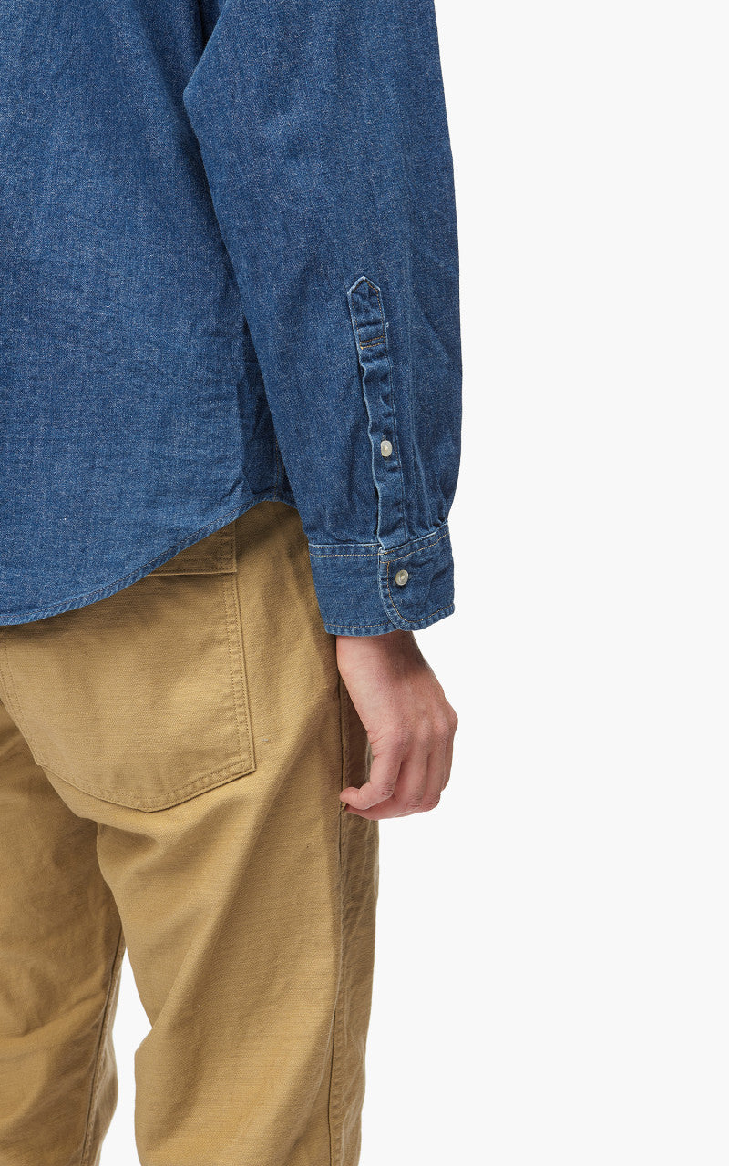 OrSlow Denim Button Down Shirt Two Year Wash