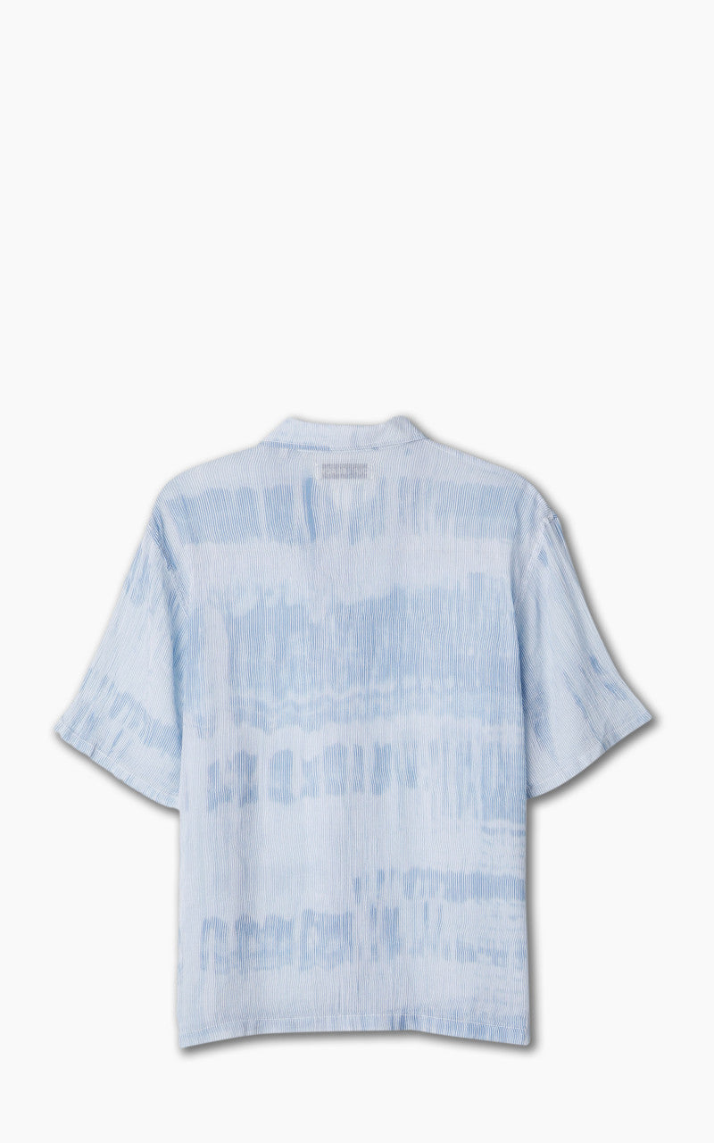 Our Legacy Box Shirt Shortsleeve Blue Brush Stroke Print