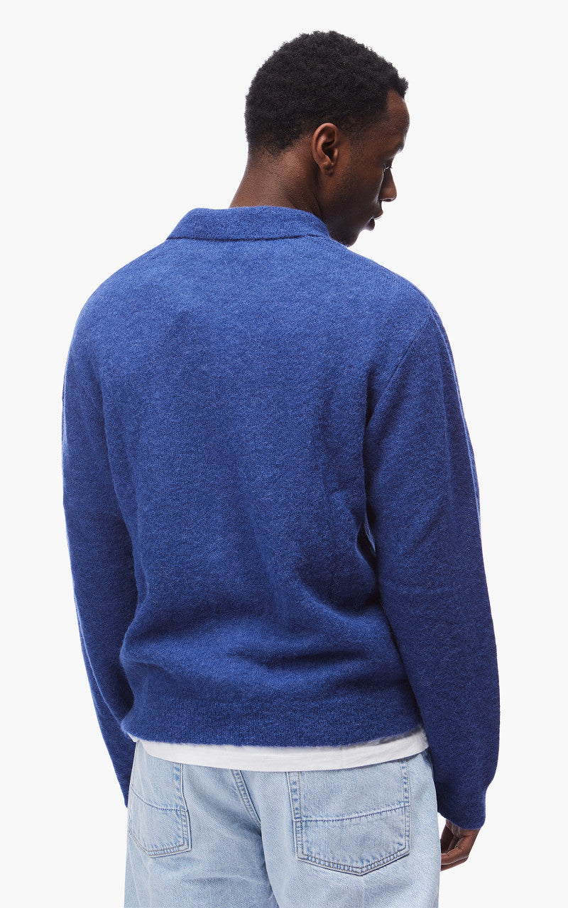 Our Legacy Evening Polo Fuzzy Alpaca Royal Blue