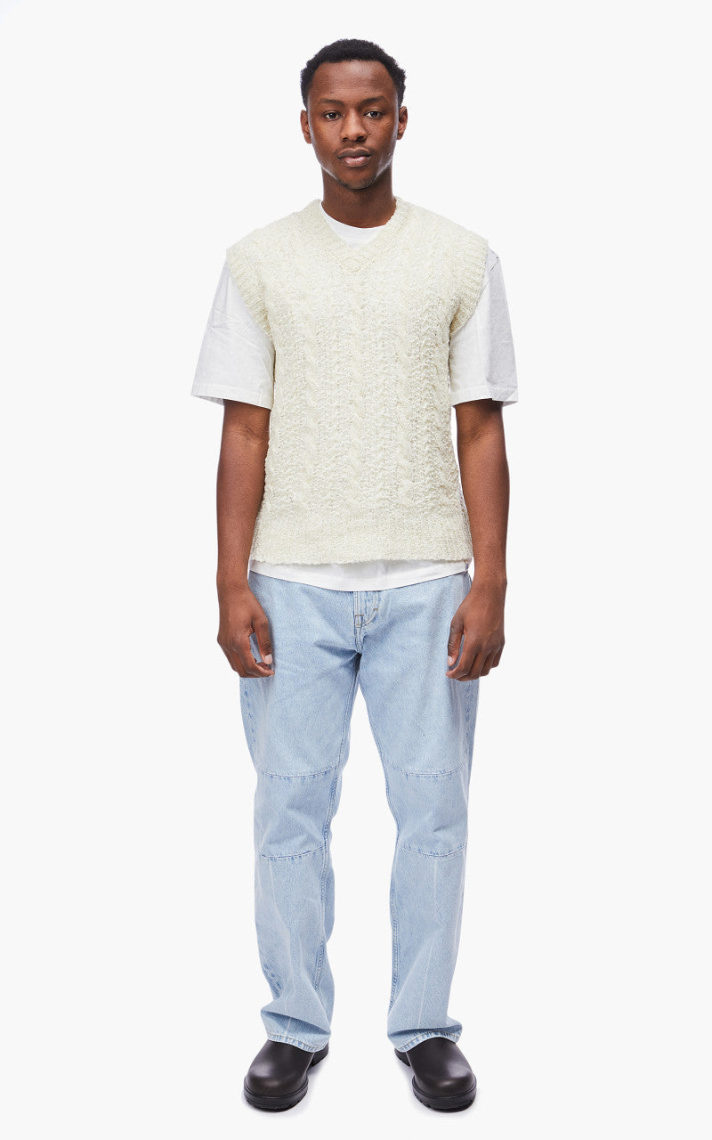 Our Legacy Knitted Vest Sheer Cable White