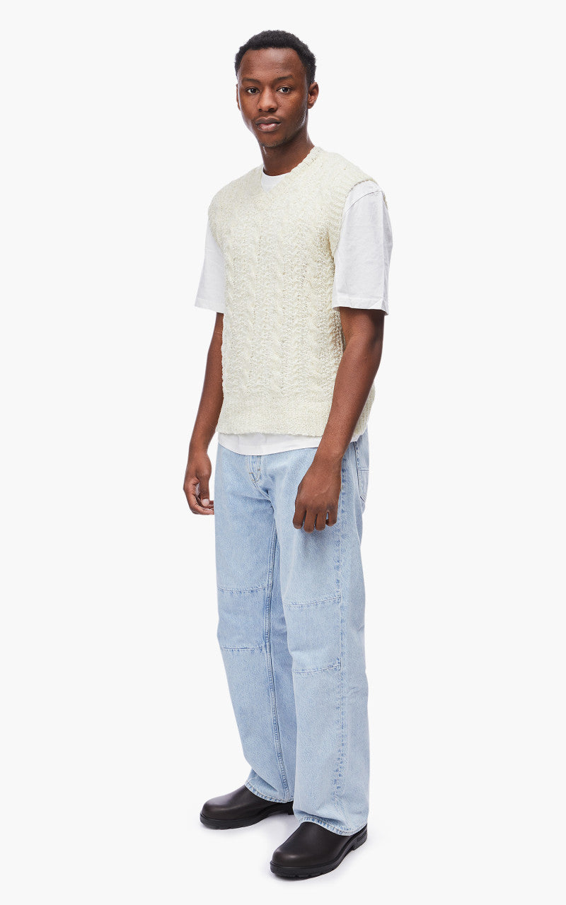 Our Legacy Knitted Vest Sheer Cable White