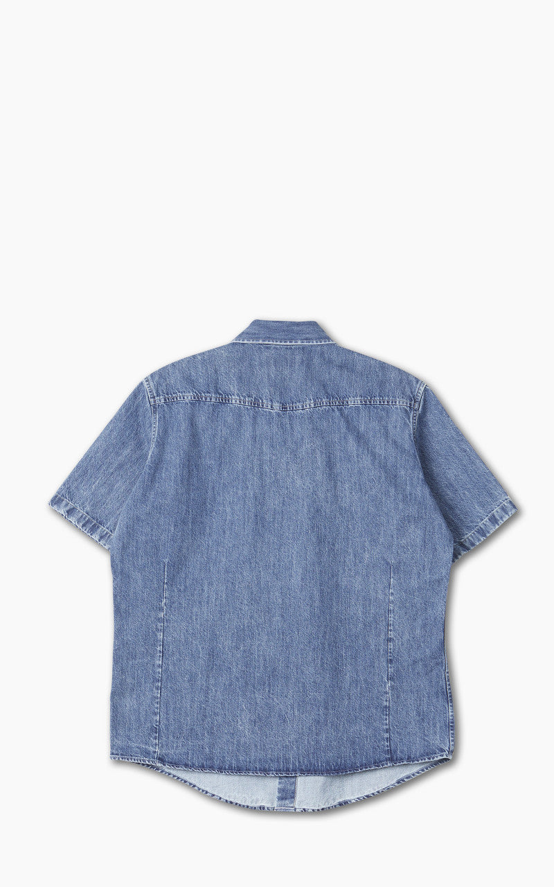 Our Legacy Frontier Shortsleeve Shirt Western Blue Denim
