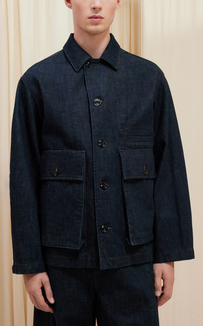 Lemaire Boxy Jacket Denim Indigo