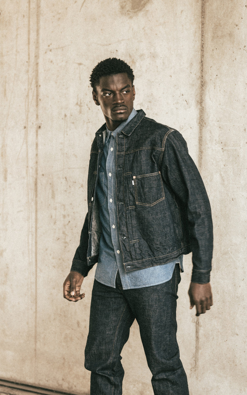 Omoto Denim 3115 Type 1 Denim Jacket Selvedge Indigo 13.5oz