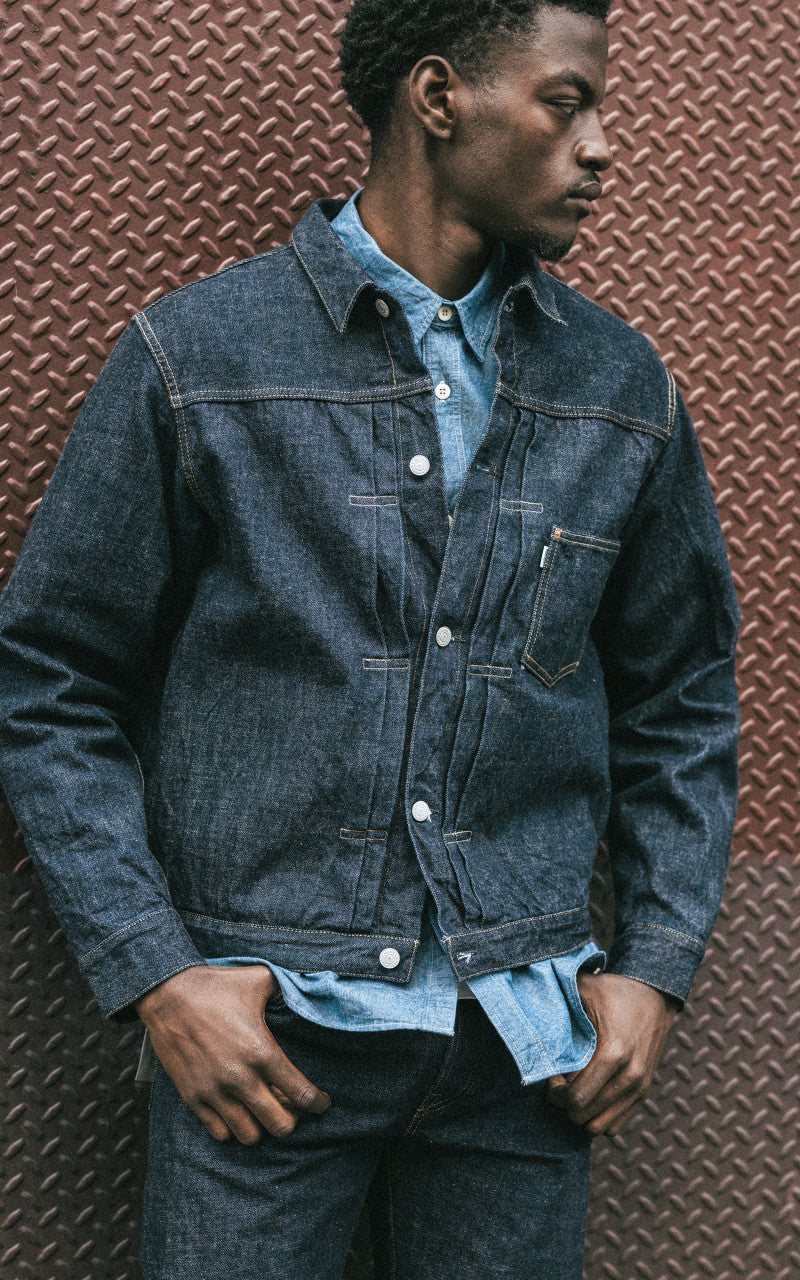 Omoto Denim 3115 Type 1 Denim Jacket Selvedge Indigo 13.5oz