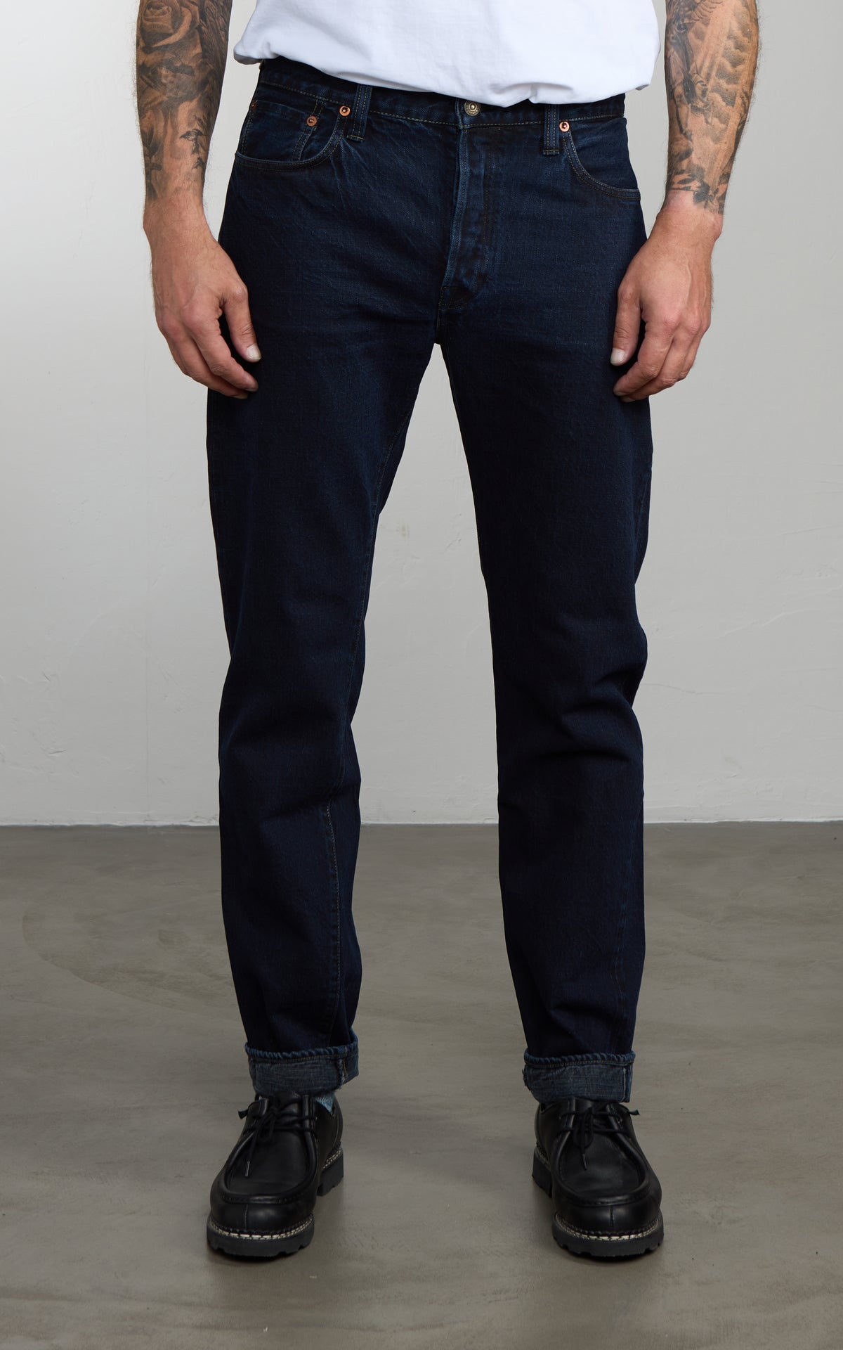 Omoto Denim 0415 Straight Fit Jeans Selvedge Charcoal Dyed