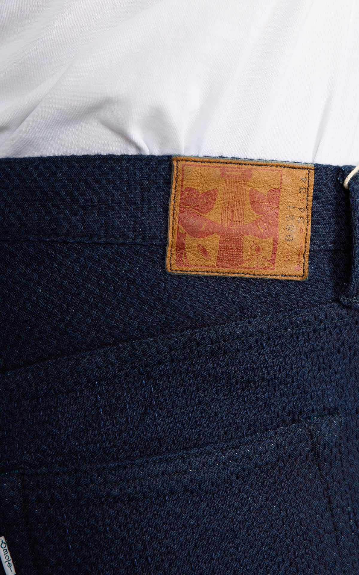 Omoto Denim 0821 Ori-Sashi Sashiko Loose Fit Jeans Indigo 15oz