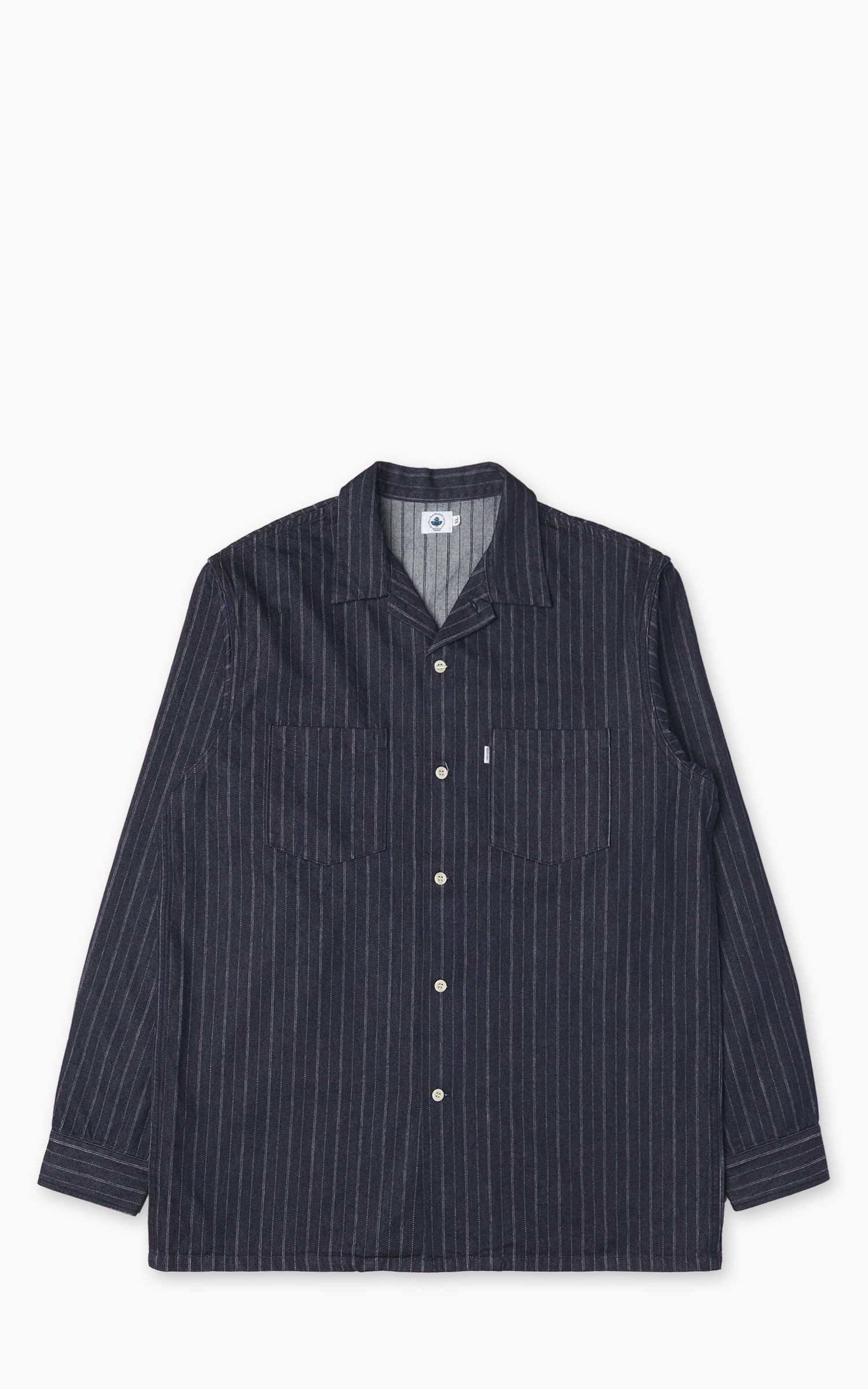 Omoto Denim 5122 Dobby Stripe Shirt Denim Indigo 8oz