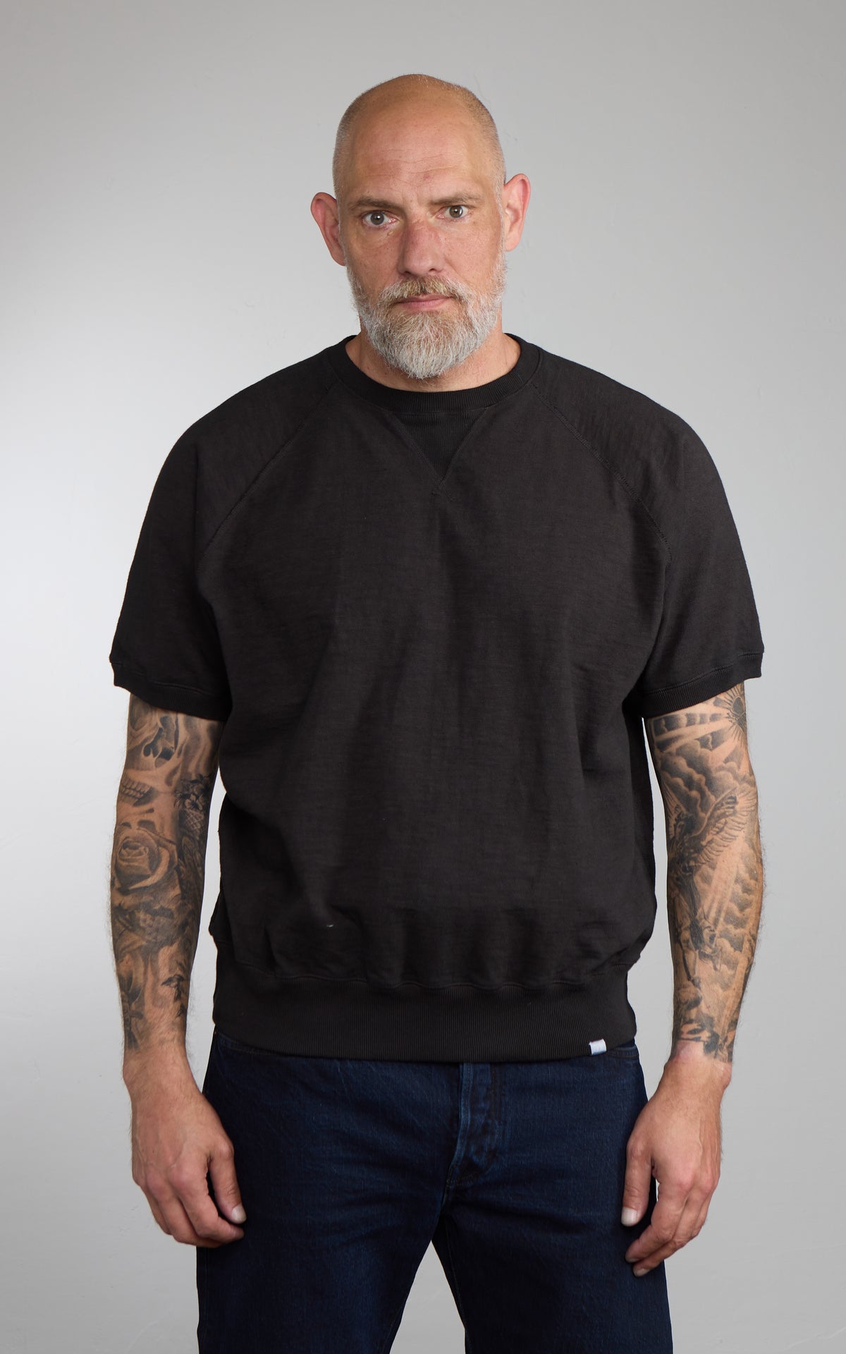 Omoto Denim 6100 Memphis Cotton Raglan Sleeve T-Shirt Anthrazit