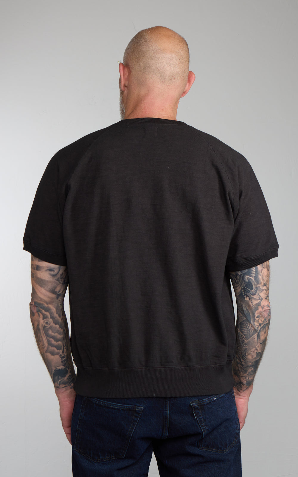 Omoto Denim 6100 Memphis Cotton Raglan Sleeve T-Shirt Anthrazit