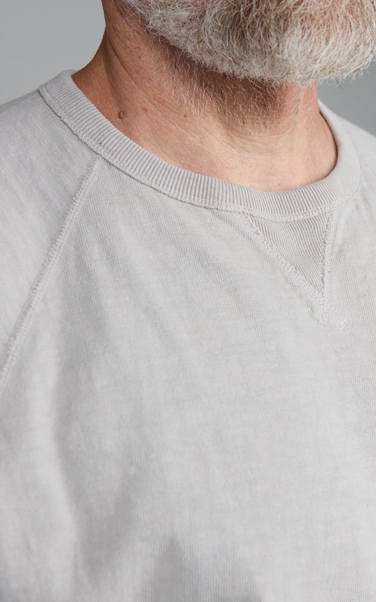 Omoto Denim 6100 Memphis Cotton Raglan Sleeve T-Shirt Grau