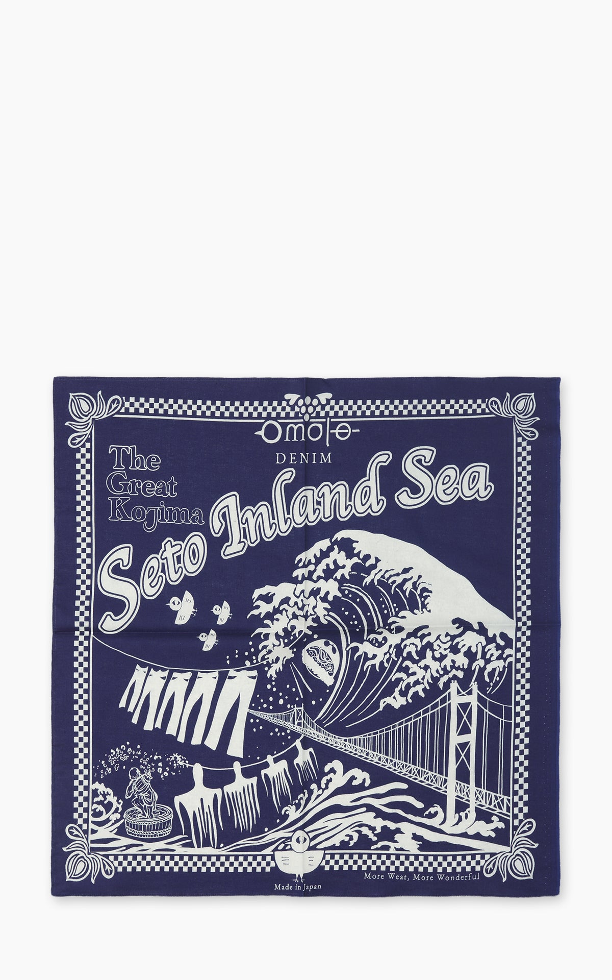 Omoto Denim 9302 Reveal Kojima Selvedge Bandana Dyed Indigo