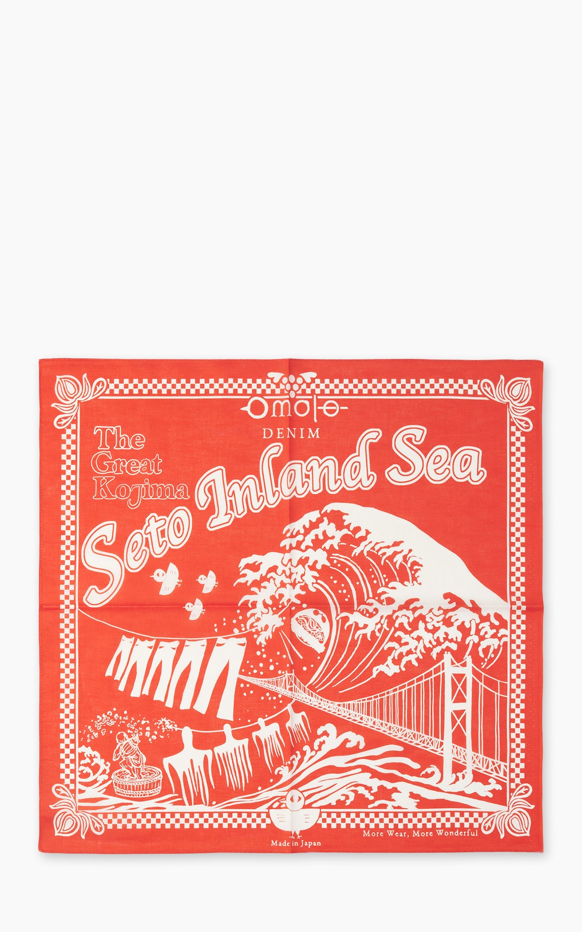 Omoto Denim 9302 Reveal Kojima Selvedge Bandana Orange