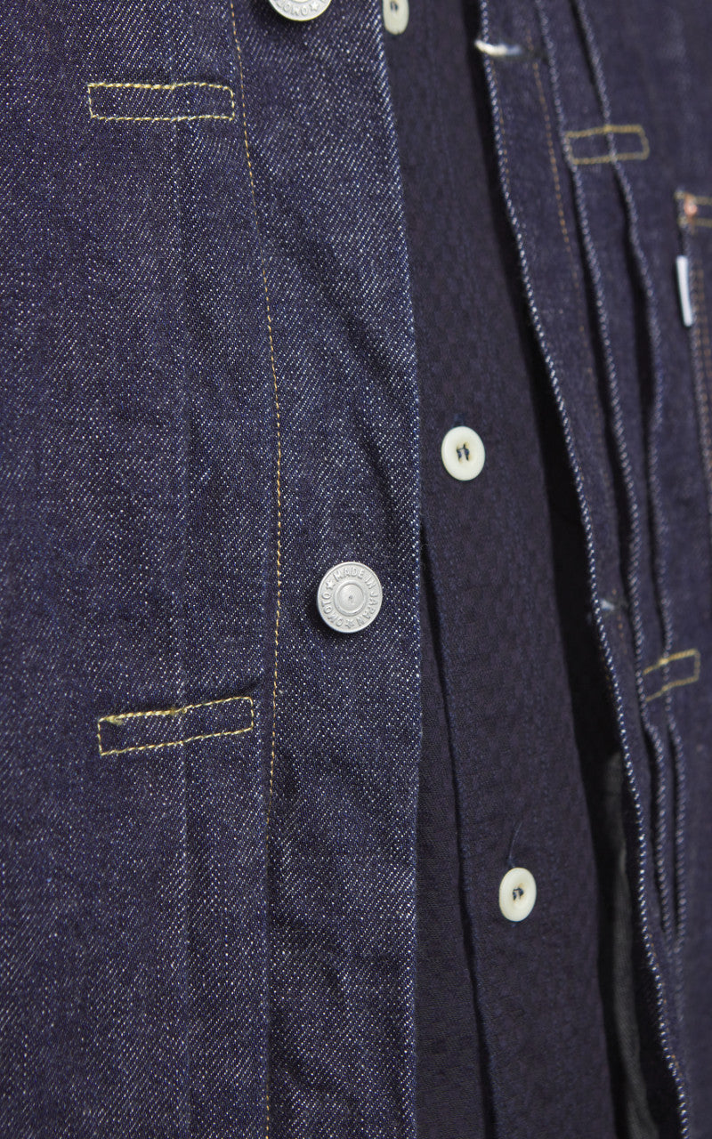 Omoto Denim 3115 Type 1 Denim Jacket Selvedge Indigo 13.5oz