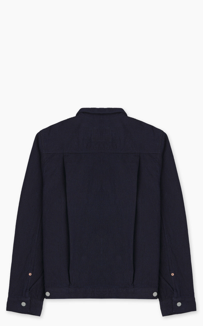 Omoto Denim 3220 Type 2 Cube Sashiko Denim Jacket Indigo 12oz