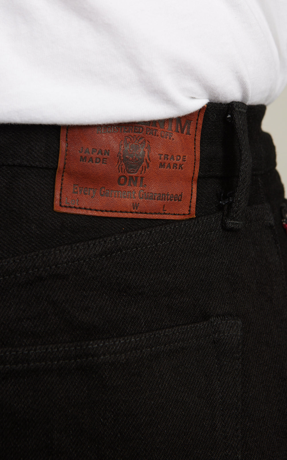 ONI Denim 246ZR-BKBK "Secret Black Denim" Neat Straight Jeans 20oz