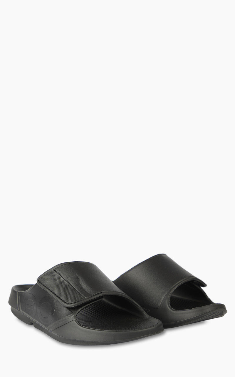 OOFOS Ooahh Sport Flex Slide Sandal Matte Black