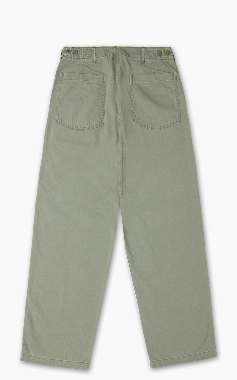 OrSlow Summer Fatigue Pants Herringbone Twill Green