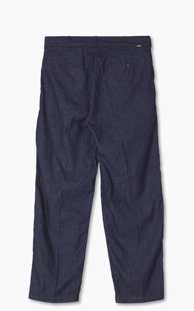 OrSlow Two Tuck Denim Wide Trousers Indigo