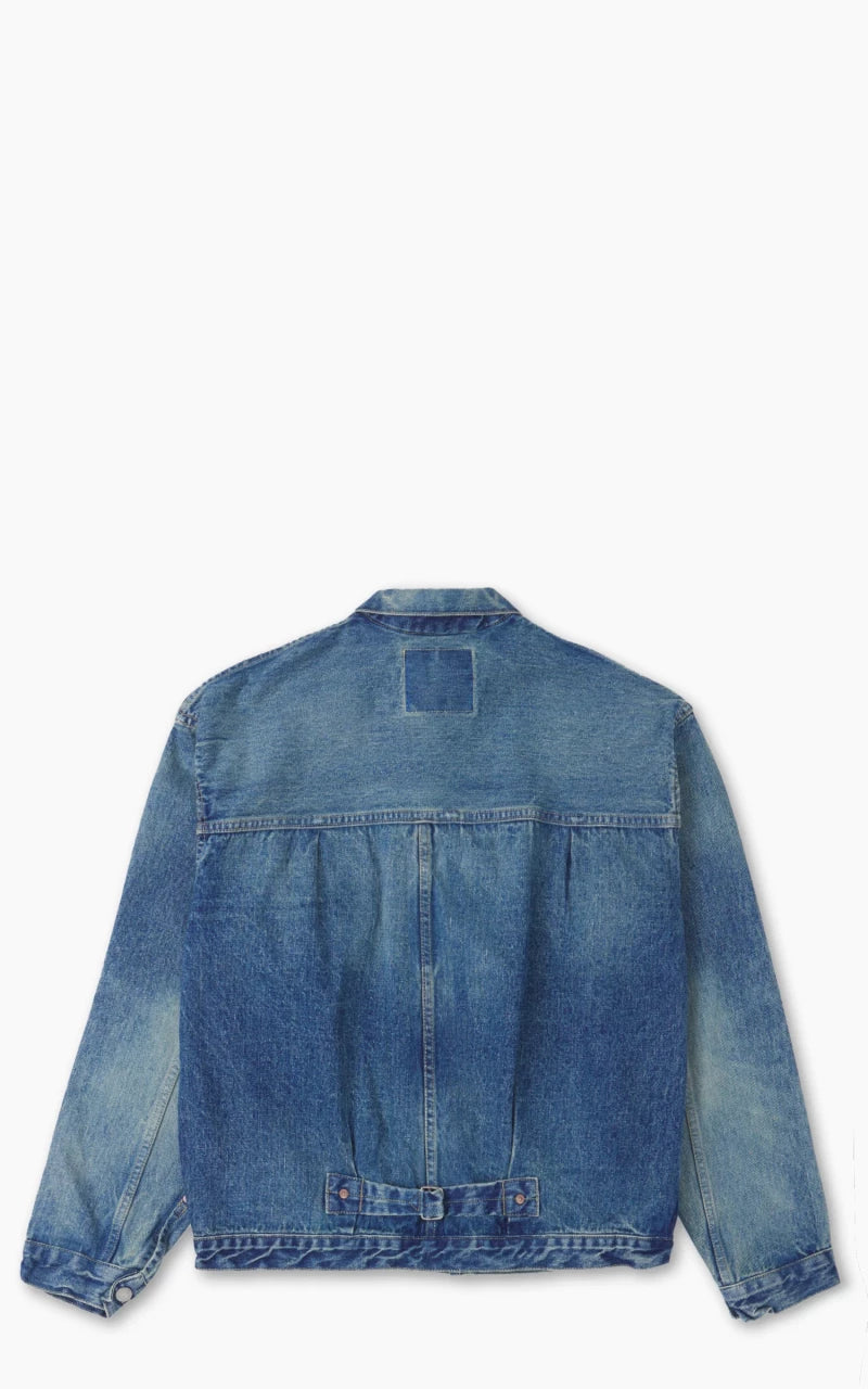 OrSlow 40s Pleated Front Blouse Jacket Selvedge Used Indigo
