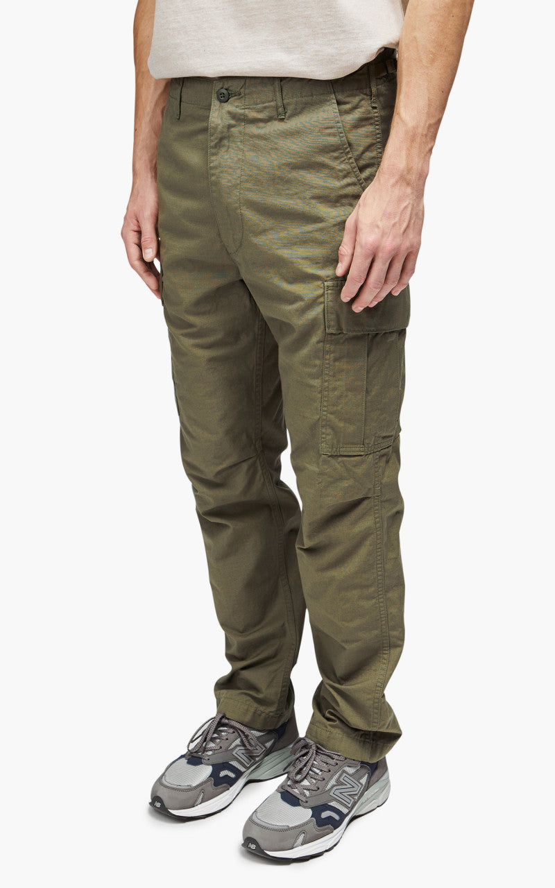 OrSlow Slim Fit 6 Pockets Cargo Pants Ripstop Army Green