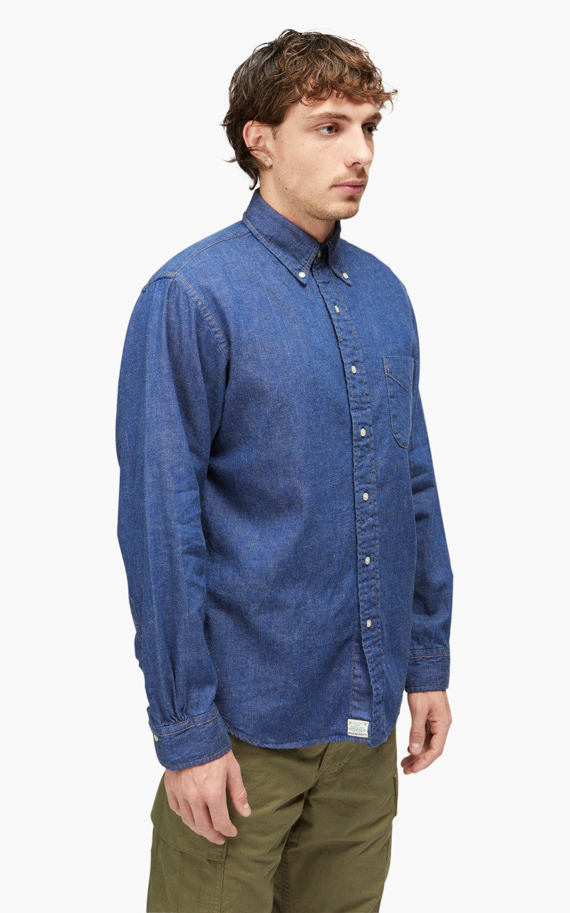 OrSlow Denim Button Down Shirt One Wash