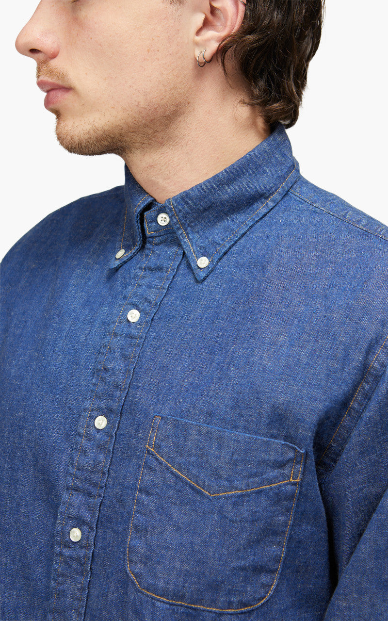OrSlow Denim Button Down Shirt One Wash