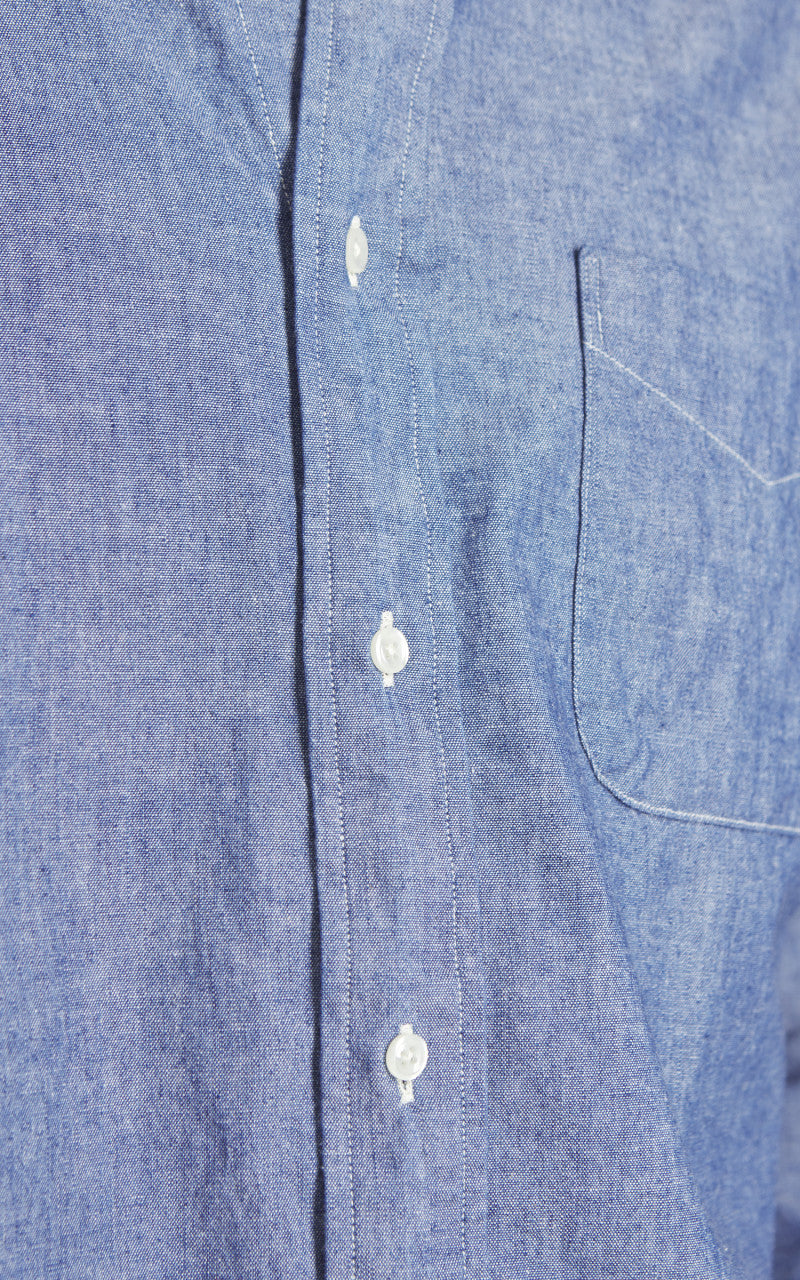 OrSlow Standard Button Down Shirt Chambray Blue