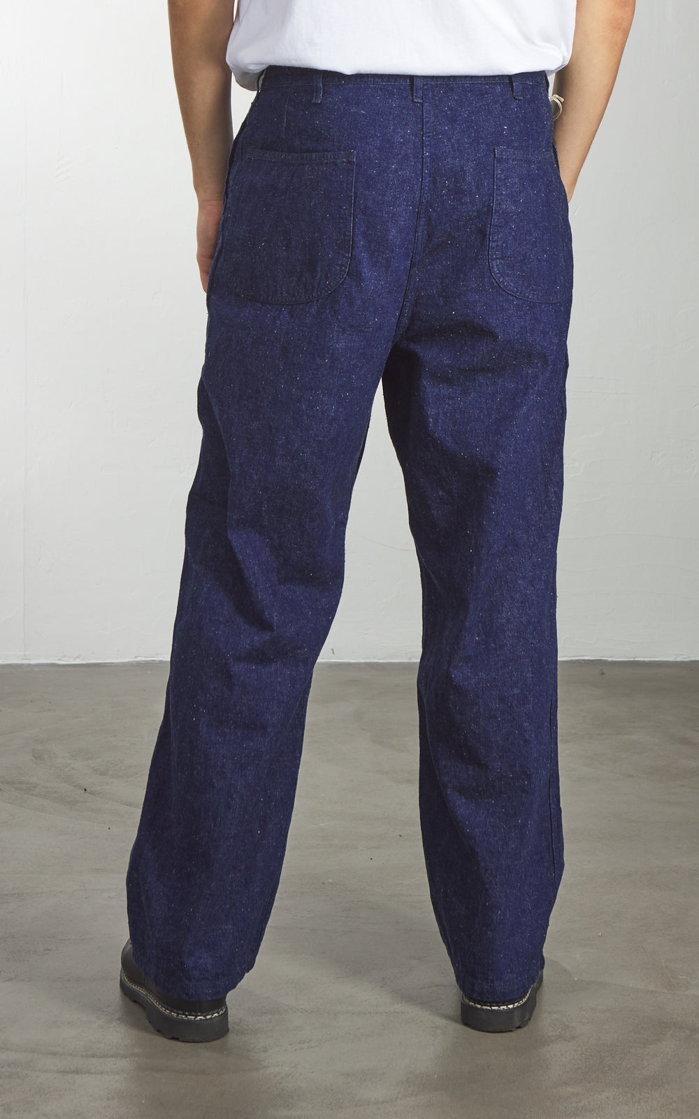 OrSlow WWII 40s U.S. Navy Wide-Fit Utility Trousers Indigo One Wash