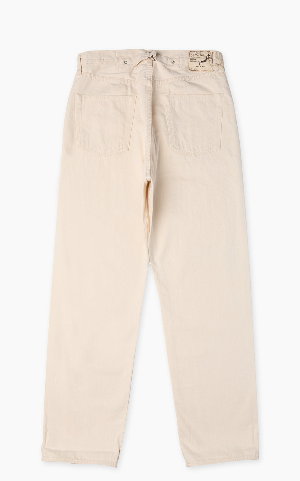 Orslow 101 Grand Dads Fit Denim Pants Ecru One Wash