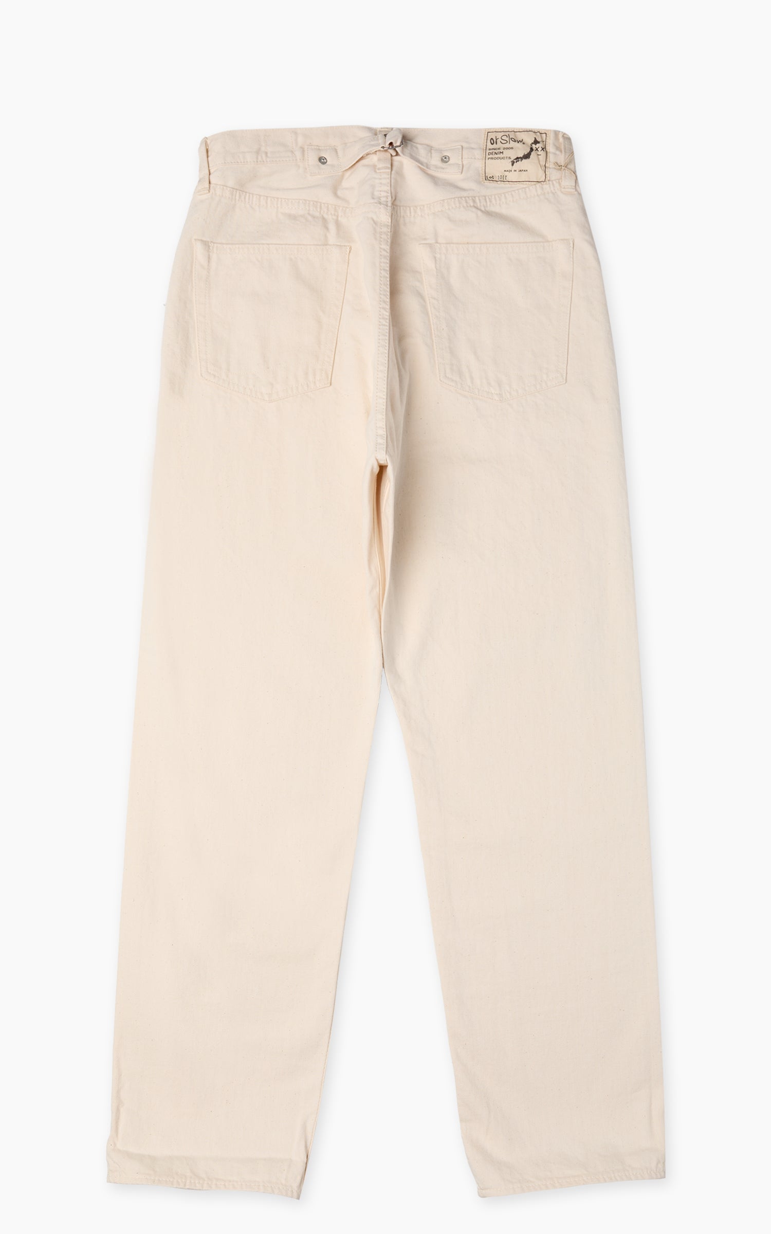 Orslow 101 Grand Dads Fit Denim Pants Ecru One Wash