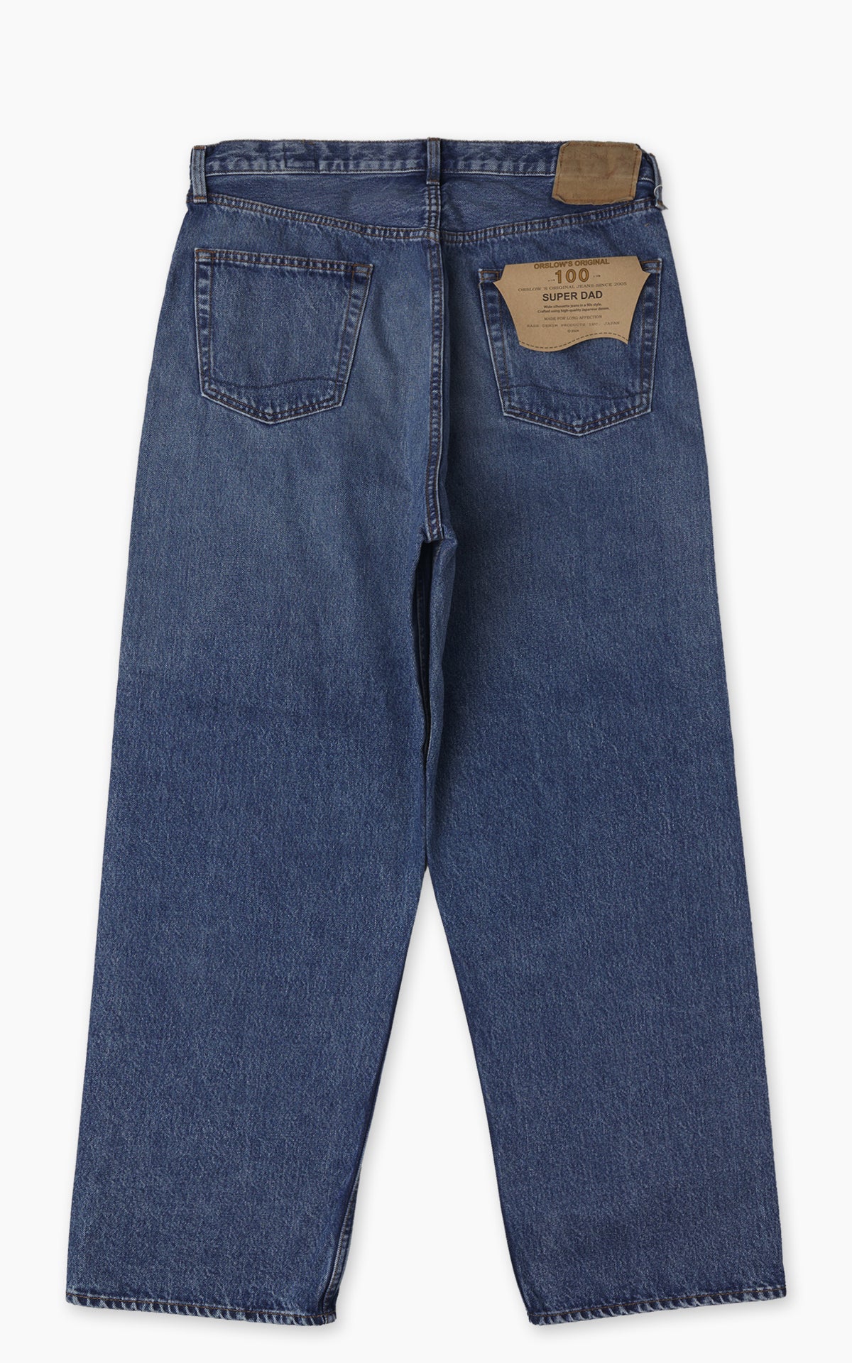 OrSlow 100 Super Dad's Fit Denim Pants Used Wash Indigo