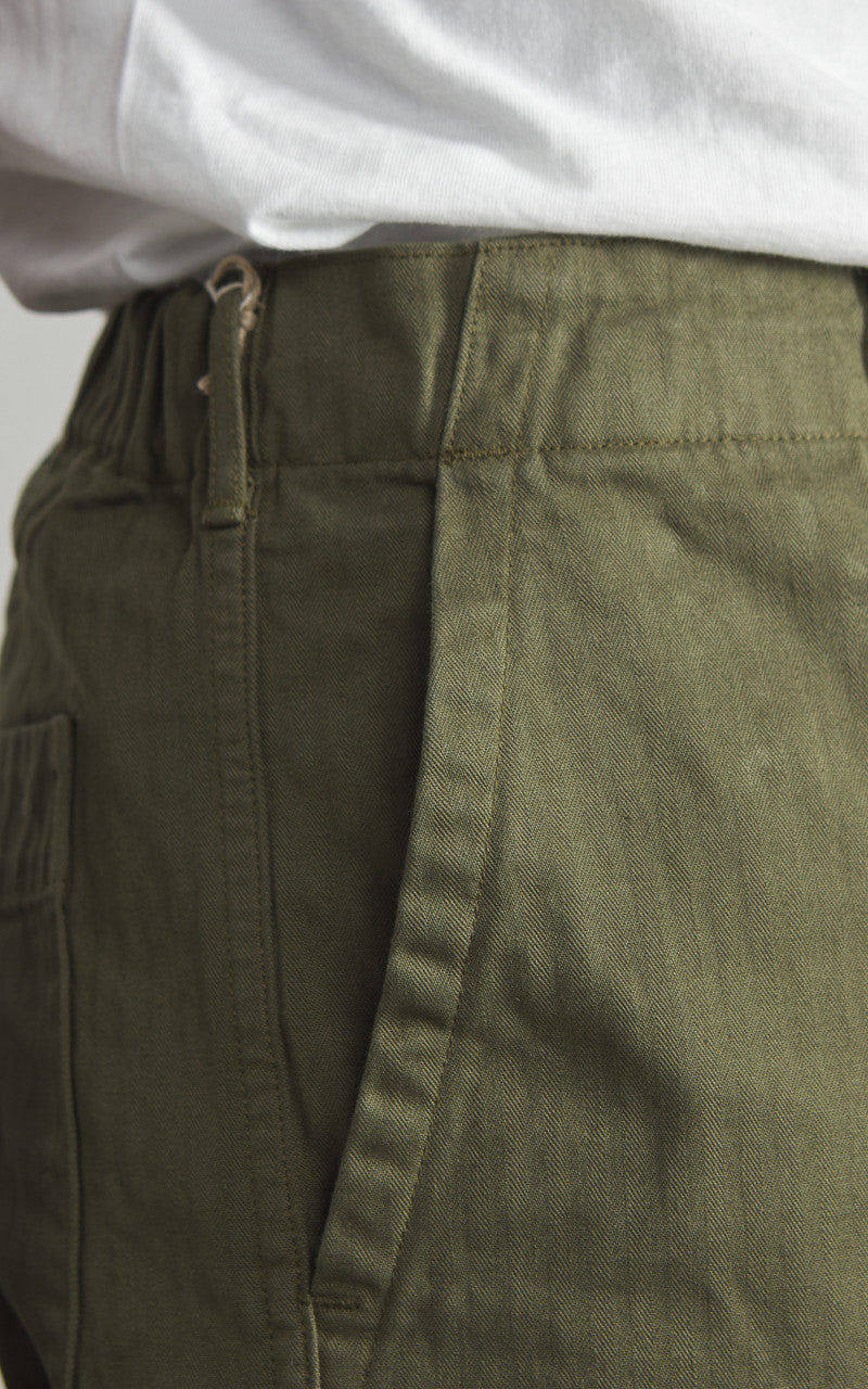 OrSlow Wide Fit French Work Pants Army Green